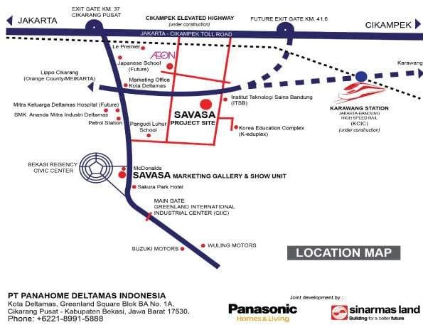 Savasa-Cikarang-Lokasi